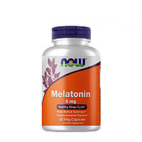 Натуральная добавка NOW Melatonin 5 mg, 60 вегакапсул