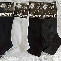 Носки мужские укороченные носки, однотонные, сетка, размер 41-45,хлопок.