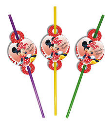 Трубочки на день народження "Міні Маус", 8 шт., Україна