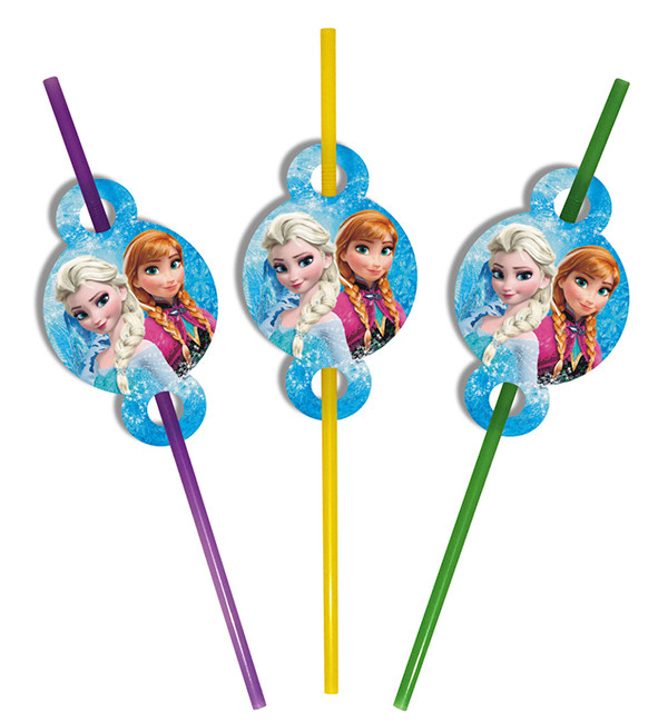 Трубочки на день народження "Холодне серце", 8 шт