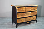 Чорний комод горіх і ясен в стилі прованс з натурального дерева, фото 2