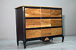 Чорний комод горіх і ясен в стилі прованс з натурального дерева, фото 3