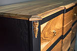 Чорний комод горіх і ясен в стилі прованс з натурального дерева, фото 4