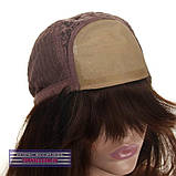 Найкрасивіша натуральна перука на сітці - система Sofi HH Mono темно-русявого кольору, фото 6