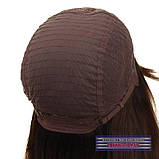 Найкрасивіша натуральна перука на сітці - система Sofi HH Mono темно-русявого кольору, фото 7