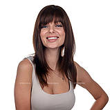 Найкрасивіша натуральна перука на сітці - система Sofi HH Mono темно-русявого кольору, фото 2