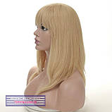 Перука з натурального волосся на сітці - система Sofi HH Mono блондинка, фото 4
