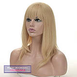Перука з натурального волосся на сітці - система Sofi HH Mono блондинка, фото 3