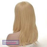 Перука з натурального волосся на сітці - система Sofi HH Mono блондинка, фото 5