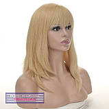 Перука з натурального волосся на сітці - система Sofi HH Mono блондинка, фото 9