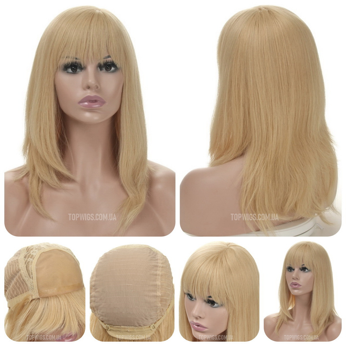 Перука з натурального волосся на сітці - система Sofi HH Mono блондинка