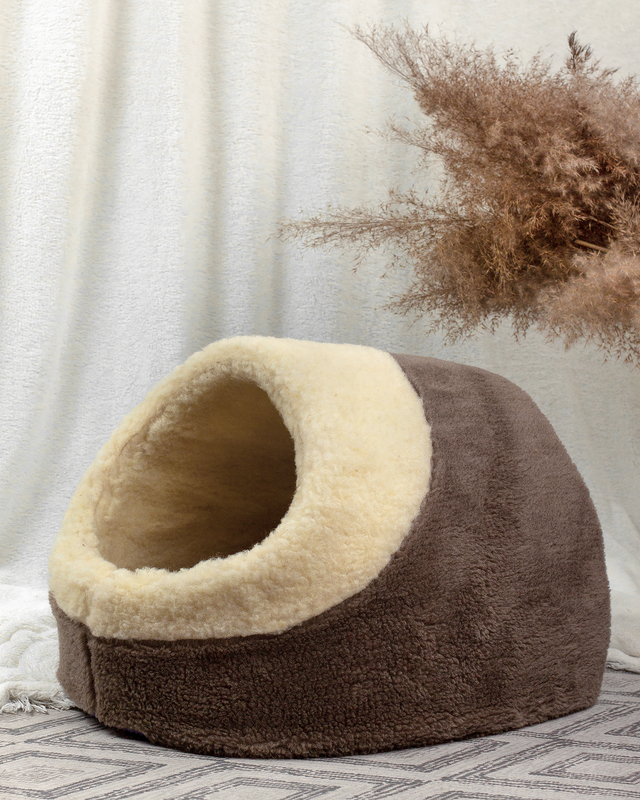лежак домик для кота собаки меховой