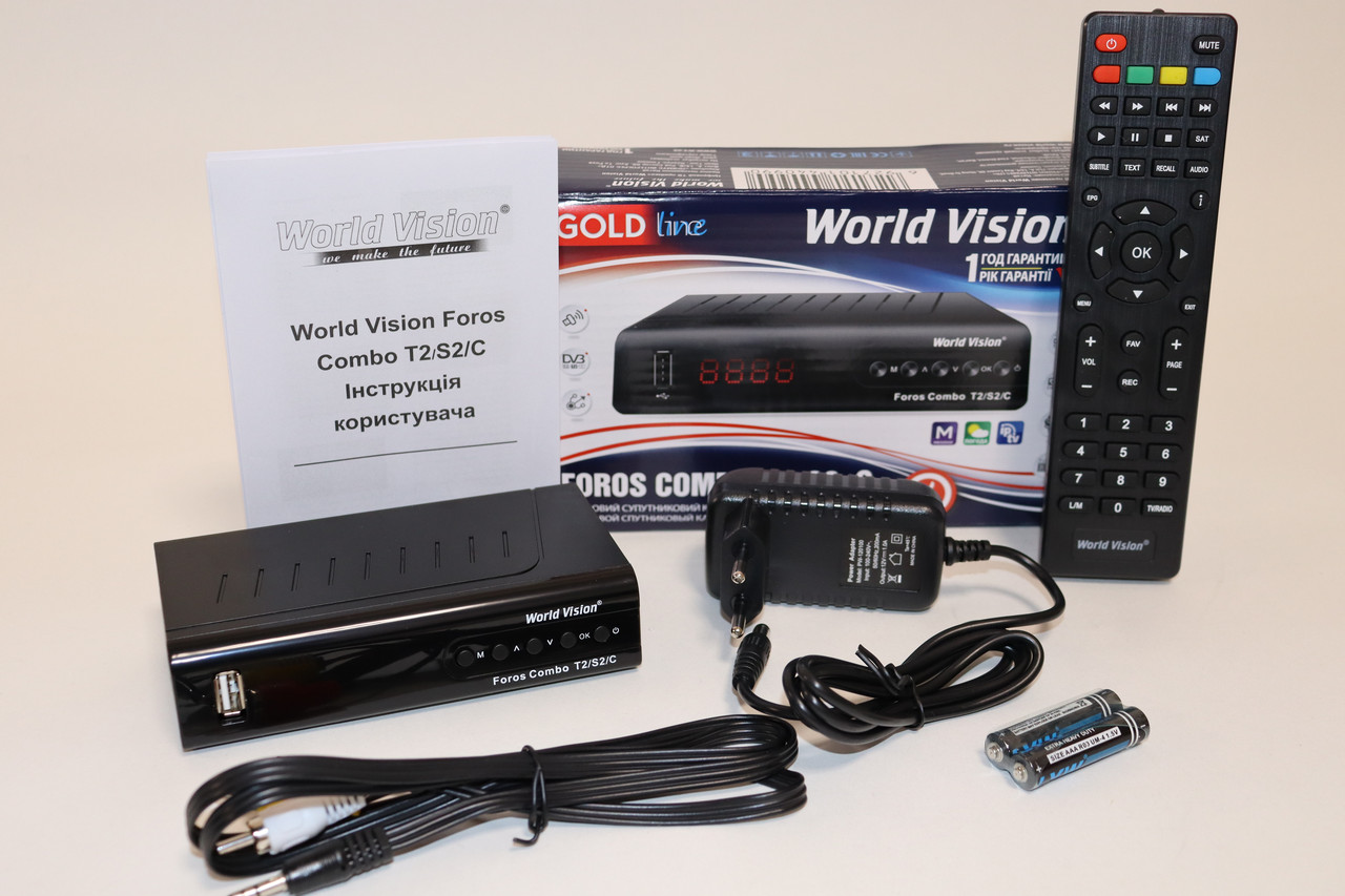 World Vision Foros Combo (цифровий ефірний DVB-T2 тюнер, супутниковий тюнер, кабельний тюнер)
