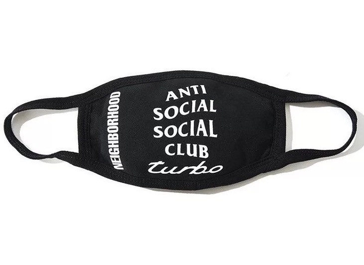 Маска молодіжна чорна Anti Social Social Club для підлітків