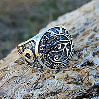 Кільце Око Гора срібний чоловічий перстень талісман єгипетські символи