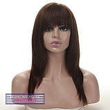 Натуральна преміум-перука Lilu HH каштанового кольору, фото 2