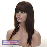 Натуральна преміум-перука Lilu HH каштанового кольору, фото 3