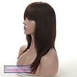 Натуральна преміум-перука Lilu HH каштанового кольору, фото 4