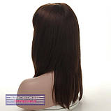 Натуральна преміум-перука Lilu HH каштанового кольору, фото 5