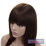 Натуральна преміум-перука Lilu HH каштанового кольору, фото 6