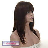 Натуральна преміум-перука Lilu HH каштанового кольору, фото 9