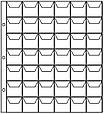 Аркуш для монет на 42 комірки до 29 мм із клапанами 195х250 мм, фото 5
