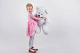 Плюшевий ведмідь Yarokuz Джиммі 90 см Білий подарунок, фото 2