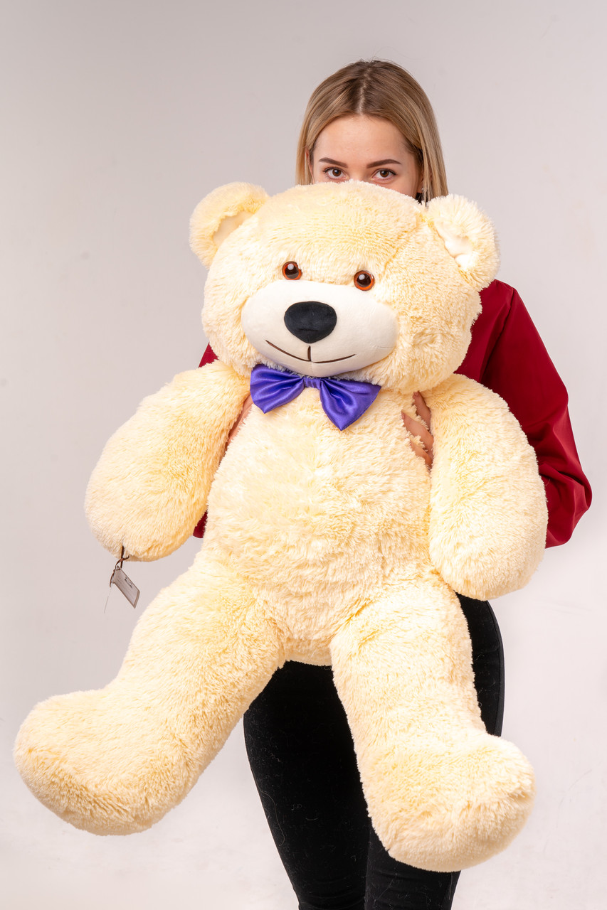 Ведмедик плюшевий Yarokuz Джон 110 см Персиковий подарунок, фото 1