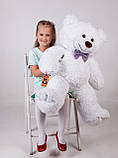 Ведмедик плюшевий Yarokuz Джон 110 см Білий подарунок, фото 2