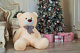 Великий плюшевий ведмідь Yarokuz Джеральд 165 см Персиковий подарунок, фото 3
