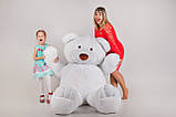 Величезний м'який ведмедик Yarokuz Вільям 250 см Білий подарунок, фото 4