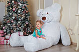 Величезний м'який ведмедик Yarokuz Вільям 250 см Білий подарунок, фото 6