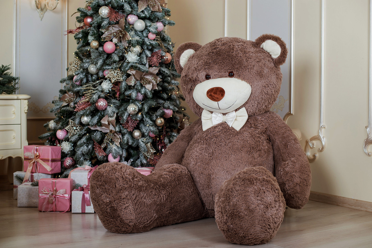 Величезний м'який ведмедик Yarokuz Вільям 250 см Капучіно подарунок, фото 1