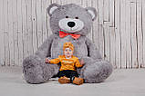 Великий плюшевий ведмедик Yarokuz Річард 200 см Сірий подарунок, фото 2