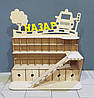 Дерев'яний гараж для машинок. Дитячий паркінг., фото 4