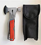 Мультитул сокира, відкривачка, молоток, пласкогубці, ніж, пилка, викрутка, фото 2