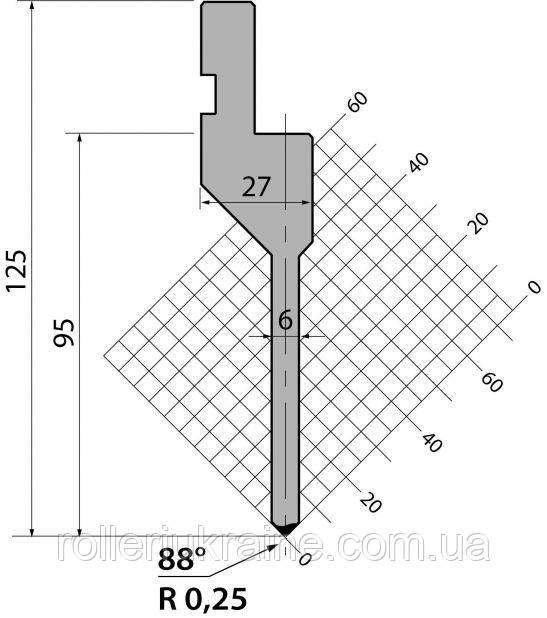 Пуансон P. 125.88.R025 системи R1 Amada Promecam