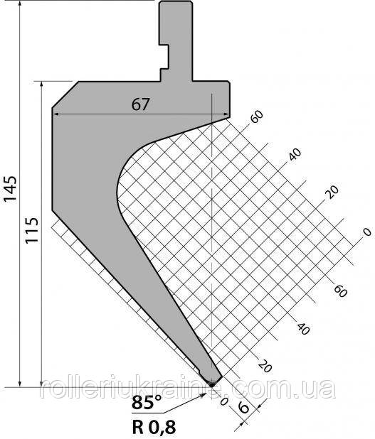 Пуансон P. 145.85.R08 системи R1 Amada Promecam