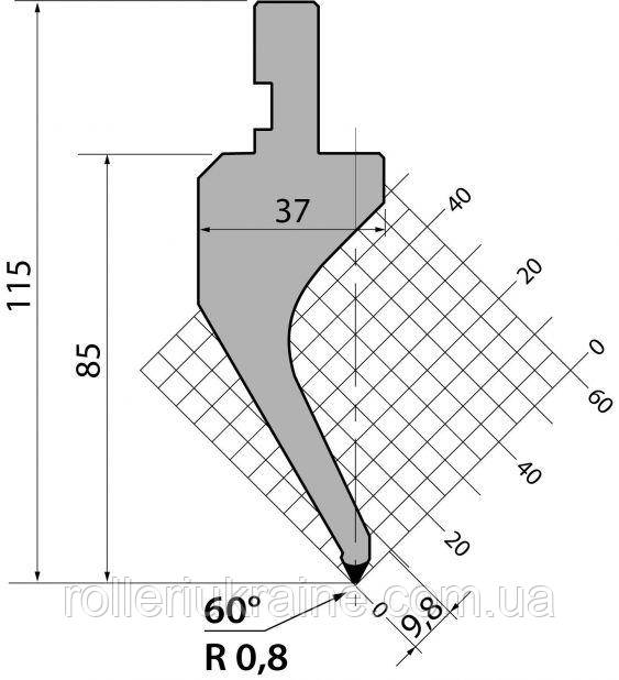 Пуансон P. 115.60.R08 системи R1 Amada Promecam