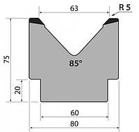 Матрица Rolleri M75.85.63 1-V 85 ° тип Promecam Amada