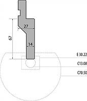Пуансон держатель радиусных вставок PU.67.14 / C системы R1 Amada Promecam
