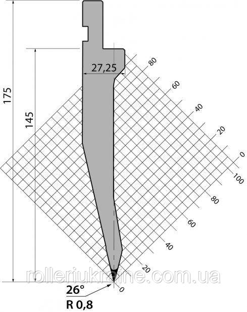 Пуансон TOP.175.26.R08/FA системи R1 Amada Promecam