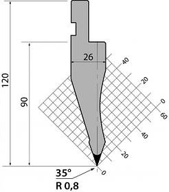 Пуансон P. 120.35.R3/FC системи R1 Amada Promecam