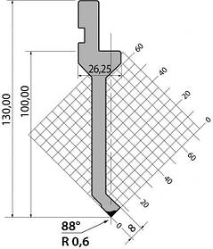 Пуансон P. 130.88.R06/C системи R1 Amada Promecam