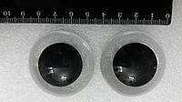 Глазки живые, для мягких игрушек, прозрачные, d 43 мм. №А120