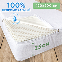 Наматрасник - чехол непромокаемый на матрас AquaStop на молнии 120х200 см