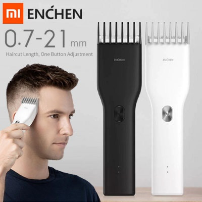 Машинка для стриження волосся Xiaomi ENCHEN Boost (Чорний і Білий)