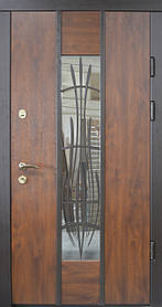 Двері TS 117  №22-19  ззовні дуб золотий, зсередини ПВХ-90 R (лиштва + ручка)