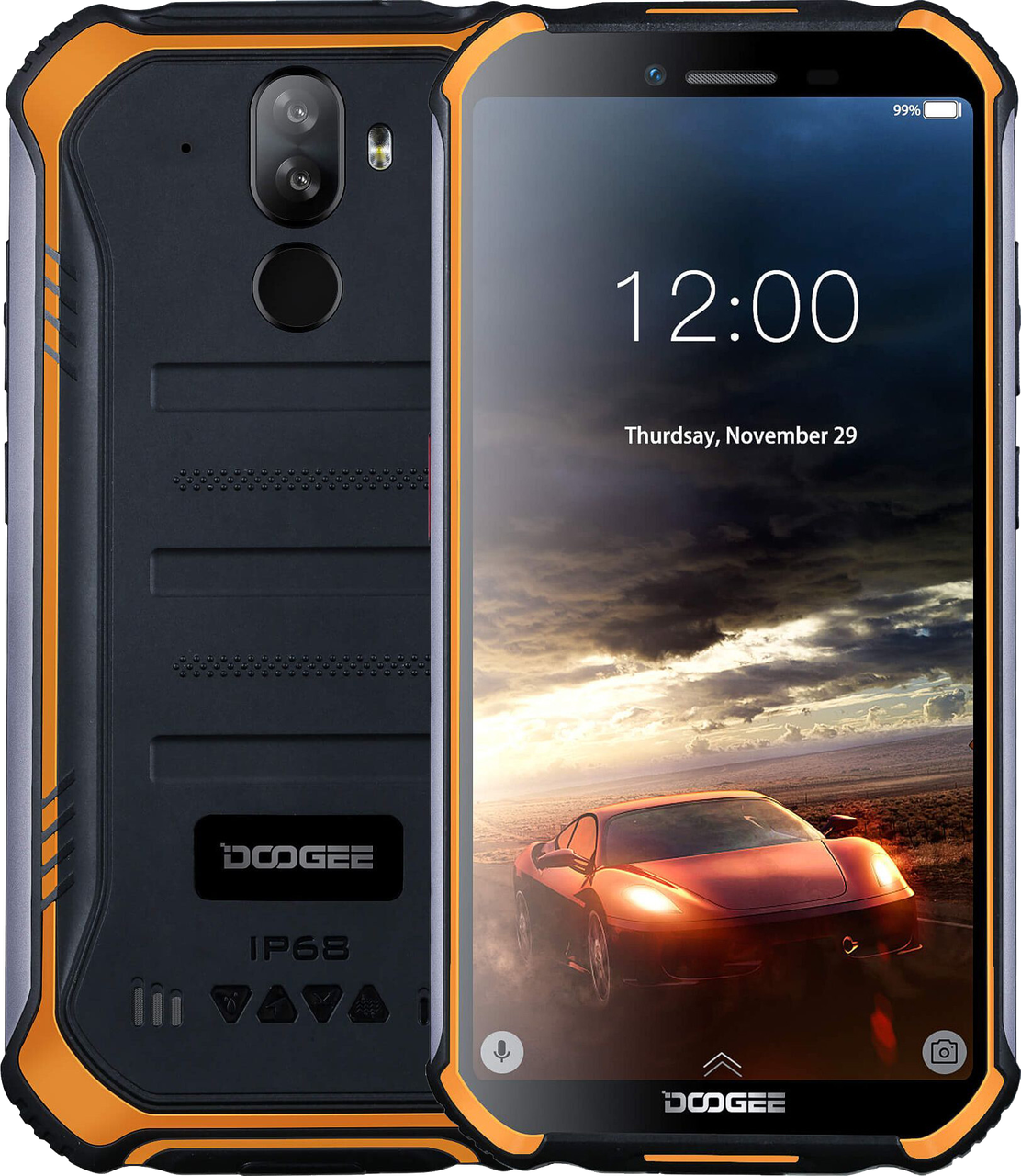 Doogee S40 3/32Gb, NFC, 4650 mAh, IP68, IP69K, MIL-STD-810G, дисплей 5.5", Doogee S40 3/32 Гб Black/Orange, фото 1