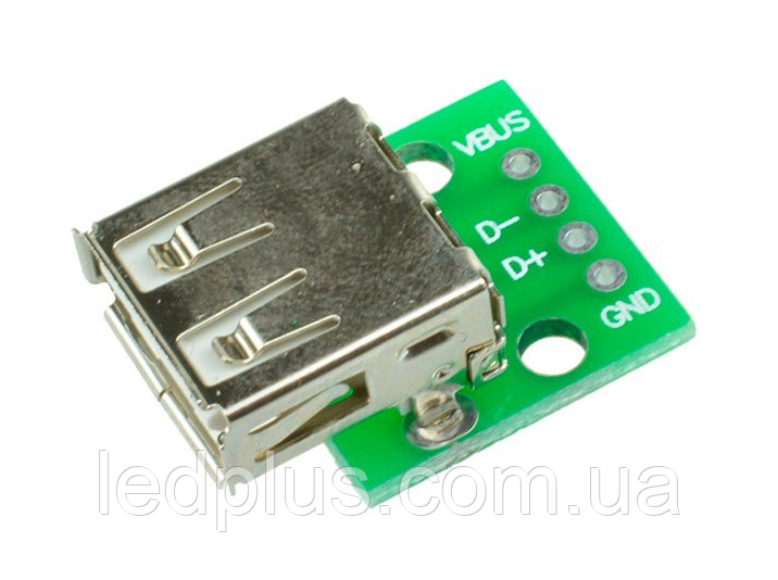 Перехідник USB A - DIP 4pin 2.54 мм